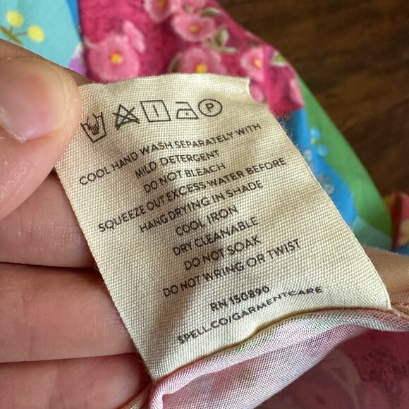 SPELL & THE GYPSY Freda Dress Lolly Colorful Floral Puff Sleeve Boho - Picture 13 of 15